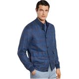 Hackett - Sr Check Jasje - Blauw - Wol/Zijde/Linnen