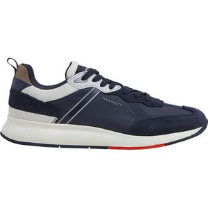 Hackett, Schoenen, Heren, Blauw, 45 EU, Leer, Stijlvolle en Comfortabele Hardloopschoenen