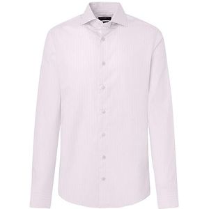 Hackett London Heren Melange Fine Twill Shirt, Roze (Roze/Wit), 40