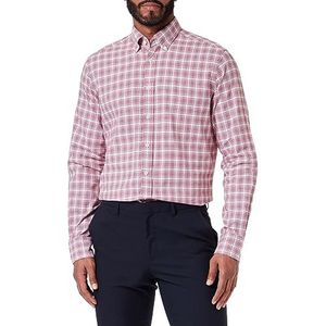 Hackett London Oxford Check overhemd voor heren, Wit (wit/rood)