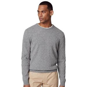 Hackett - HM703026 - Kabel Crew - Wollen Trui - Wit - Lange Mouwen