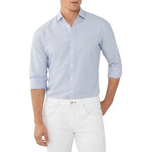 Hackett London Heren Barre Stripe Shirt, Blauw (zwart/wit), XXL