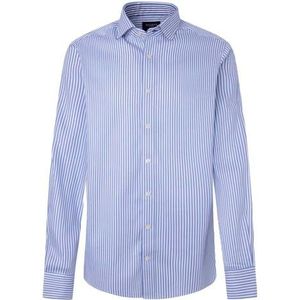 Hackett London Overhemd met dubbel gezicht voor heren, Blauw (blauw/marine), S