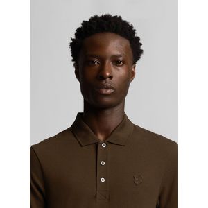 Lyle Scott Tonal eagle polo shirt - olive