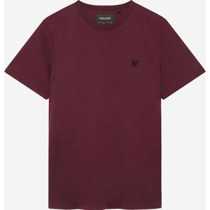 Lyle Scott Tonal Eagle T-Shirt- Bordeau