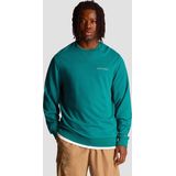 Loopback Embroidered Crew Neck Sweatshirt - Groen