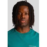 Loopback Embroidered Crew Neck Sweatshirt - Groen