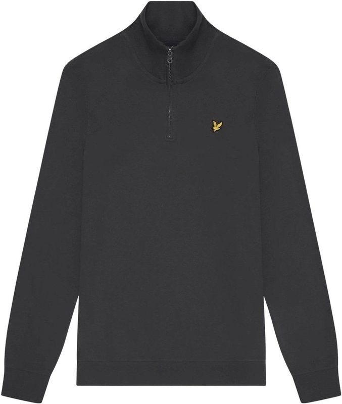 Lyle & Scott - Loopback Quarter Zip - Trui - Gunmetal - Oversized Fit
