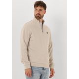 Lyle & Scott - Loopback Quarter Zip Sweater - Beige - Katoen