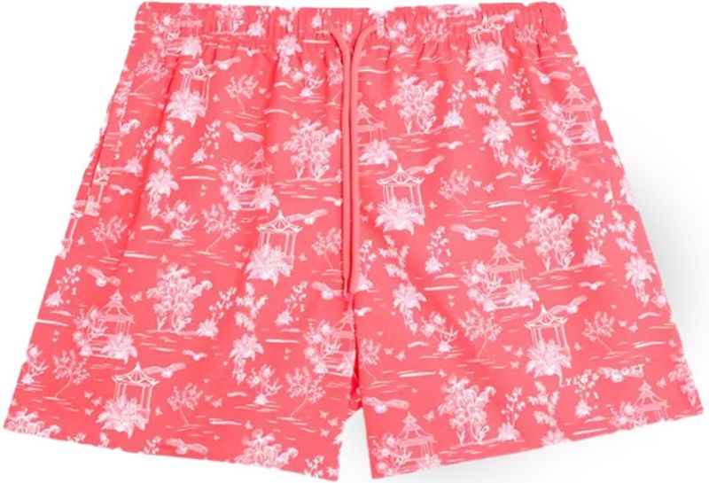 Lyle & Scott - Badkleding - Rood - Botanische Tuin Print Zwembroek
