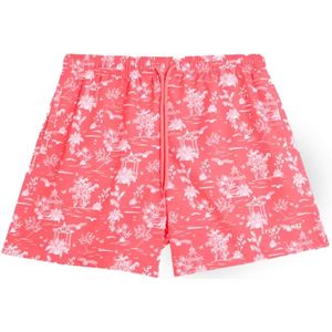 Lyle & Scott - Badkleding - Rood - Botanische Tuin Print Zwembroek