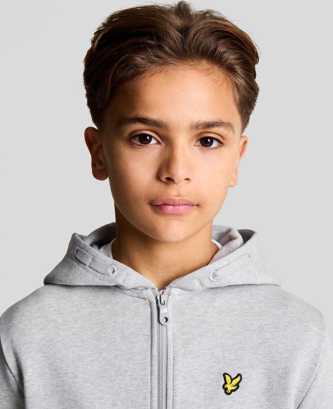 Lyle & Scott Cardigan - Light Grey Mergel - Lyle & Scott - 9-10 jaar (134-140) - Cardigan