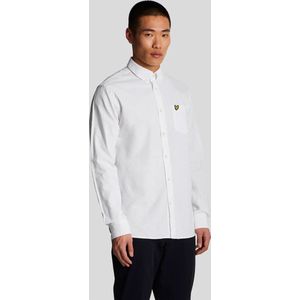 Lyle & Scott, Overhemden, Heren, Wit, XL, Katoen, Casual Katoen Linnen Button Down Overhemd