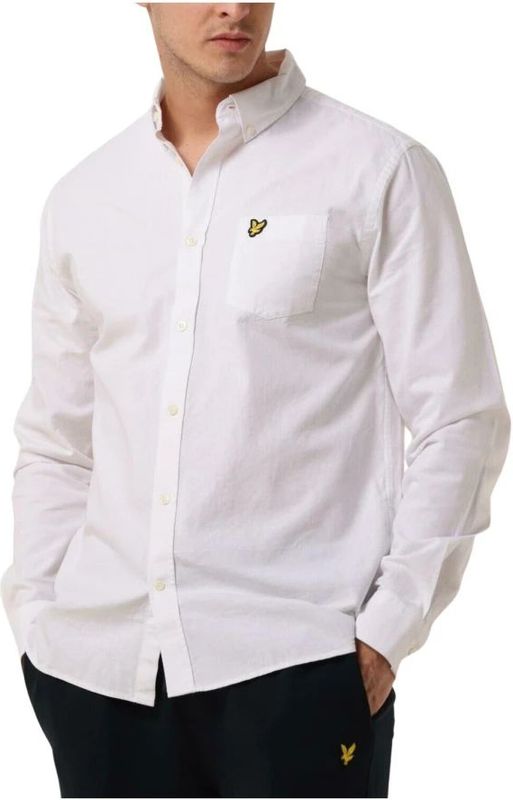 Lyle & Scott Cotton linen button down shirt - white