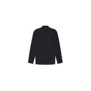 LYLE & SCOTT - Garment Dyed Overshirt - Donkerblauw - Katoen