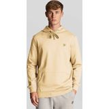 Lyle & scott fly fleece hoodie in de kleur ecru
