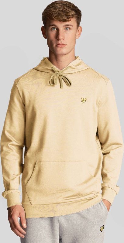 Lyle & scott fly fleece hoodie in de kleur ecru