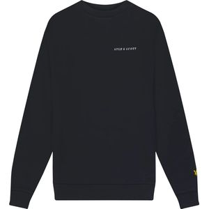 Lyle and Scott - Script Crew Neck - Casual Sweater - Donkerblauw