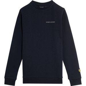 Lyle and Scott - Script Crew Neck - Casual Sweater - Donkerblauw