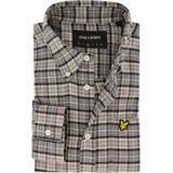 Lyle&Scott - Overhemd - Grijs Geruit - Katoen - Normale Fit