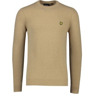 Lyle&Scott - Trui - Beige - Wol - Ronde Hals - Normale Fit