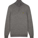 Lyle and Scott Golf Core 1/4 Zip Merino Mix Trui Heren Midden grijs