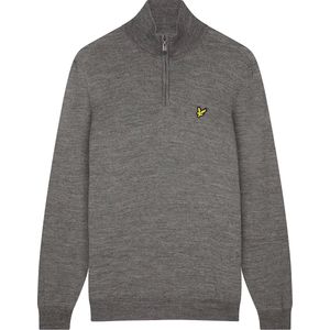 Lyle and Scott Golf Core 1/4 Zip Merino Mix Trui Heren Midden grijs