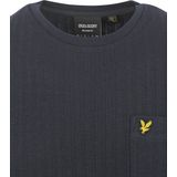 Lyle and Scott Knitted T-shirt Navy - Heren - Print T-shirts