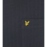 Lyle and Scott Knitted T-shirt Navy - Heren - Print T-shirts