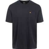 Lyle and Scott Knitted T-shirt Navy - Heren - Print T-shirts