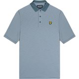 Lyle & Scott - Golf Microstripe Polo Shirt - Blauw - Poloshirt