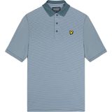 Lyle & Scott - Golf Microstripe Polo Shirt - Blauw - Poloshirt