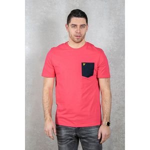 Contrast Pocket T-Shirt - Coraal