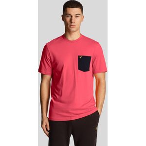 Contrast Pocket T-Shirt - Coraal