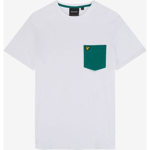 Lyle And Scott - Contrast Pocket T-Shirt - Wit - Regular Fit
