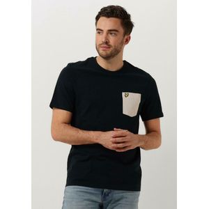 Lyle Scott Contrast Pocket T-shirt Polo's T-shirts Heren - Polo shirt - Donkerblauw