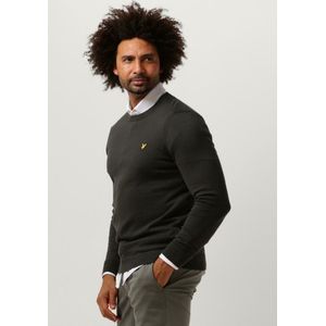 Lyle & Scott - Cotton Crew Neck Jumper - Gunmetal - 100% Katoen