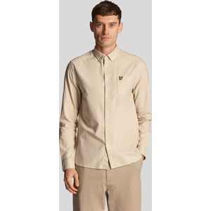 Lyle & Scott - Lichtgewicht Oxford Shirt - Beige - Overhemd - 100% Katoen