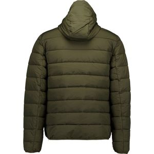 Lyle & Scott - Pufferjack - Olijfgroen - Met Capuchon - Logo