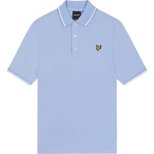 Lyle & Scott - Poloshirt - Lichtblauw - Katoen - Logo op Borst