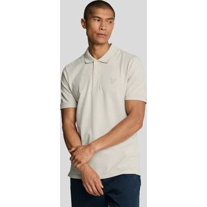 Lyle & Scott - Tonal Eagle Polo Shirt - Beige - Katoenmix - Regular Fit