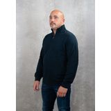 Lyle & Scott - Tonal Eagle Quarter Zip - Sweatshirt - Blauw - 100% Katoen