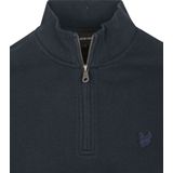 Lyle & Scott - Tonal Eagle Quarter Zip - Sweatshirt - Blauw - 100% Katoen