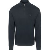 Lyle & Scott - Tonal Eagle Quarter Zip - Sweatshirt - Blauw - 100% Katoen