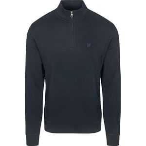 Lyle & Scott - Tonal Eagle Quarter Zip - Sweatshirt - Blauw - 100% Katoen