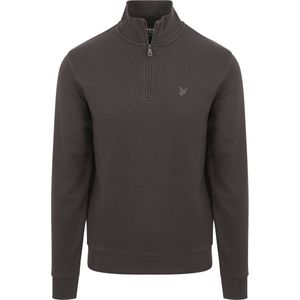 Lyle & Scott - Tonal Eagle Quarter Zip Sweatshirt - Grijs - Katoen
