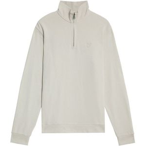 Lyle&Scott - Half-Zip Sweater - Effen Beige - Katoen