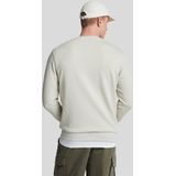 Lyle & Scott cremekleurige pullover-sweatshirt met tonaal adelaarlogo