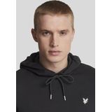 Lyle & Scott - Diagonal Geweven French Terry Hoodie - Hoodie - Zwart - 100% Katoen