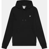 Lyle & Scott - Diagonal Geweven French Terry Hoodie - Hoodie - Zwart - 100% Katoen